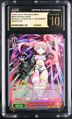 Weiss Schwarz GRADED Power Out This World Milim S101-E045SP SP PRISTINE 10 CGC - Image 1