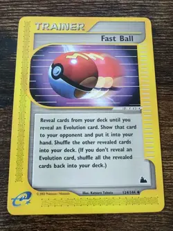 Skyridge Fast Ball 124/144 Non Holo Pokemon Card NM - Image 1