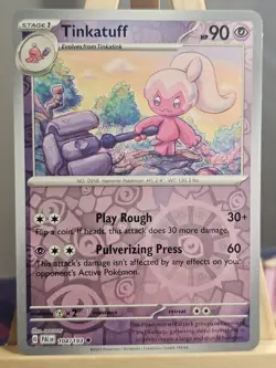 104/193 Tinkatuff Paldea Evolved Reverse Holo Uncommon Sowsow Card Pokemon TCG - Image 1