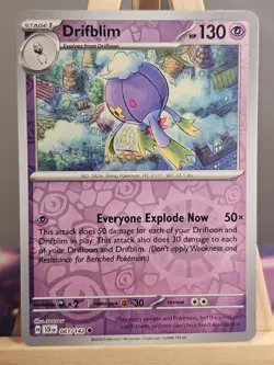 061/142 Drifblim Stellar Crown Reverse Holo Uncommon Sowsow Card Pokemon TCG - Image 1