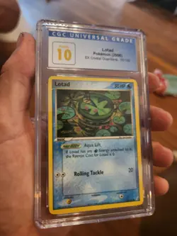 (POP 11) CGC 10 PRISTINE 2006 EX Crystal Guardians Lotad 55/100 Pokemon Card - Image 1
