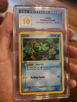 (POP 11) CGC 10 PRISTINE 2006 EX Crystal Guardians Lotad 55/100 Pokemon Card - Image 2