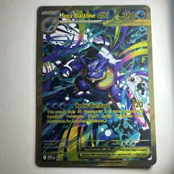 Mega Blastoise EX Holo ART Card, Full Art, This Is NOT A Pokemon Game Card - Image 1