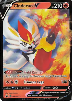 Cinderace V - Holo Promo SWSH: Sword & Shield Promo Cards SWSH015 NM - Image 1