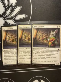 3 X Hare Apparent Foundations Magic The Gathering Regular, MT/NM Condition MTG - Image 1