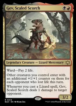 1x NM Gev, Scaled Scorch - Bloomburrow [MTG] pack fresh - Image 1