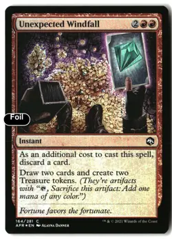 MTG Unexpected Windfall [AFR - 164] LP Foil - Image 1