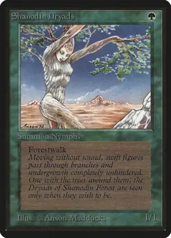 Shanodin Dryads Limited Edition Beta MP MTG - Image 1