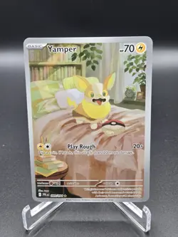 Pokemon TCG Yamper 099/094 Phantasmal Flames Illustration Rare Holo NM Condition - Image 1