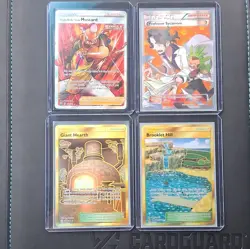 Pokemon TCG Trainer Supporter Stadium Full Art Foil Lot (4) Mustard Sycamore - Image 1