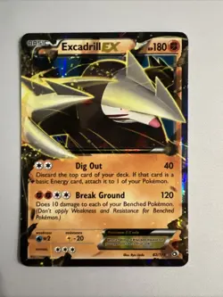 Pokemon TCG Excadrill EX Holo Ultra Rare Legendary Treasures 82/113 Light Play - Image 1