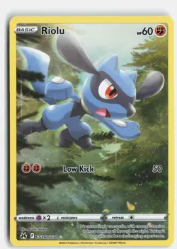 Pokemon Riolu GG26/GG70 Holo Crown Zenith Galarian Gallery Pokemon NM - Image 1