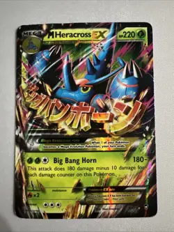 Pokemon TCG M Heracross EX 5/111 XY Furious Fists Ultra Rare Heavily Played - Image 1