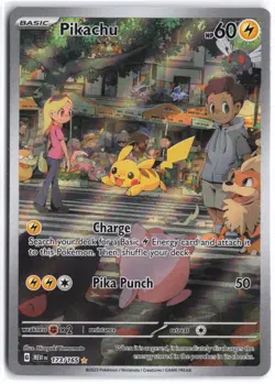 Pikachu 173/165 Illustration Rare 151 Pokemon NM - Image 1