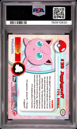 1999 Topps Pokemon Tv #39 Jigglypuff Foil PSA 9 - Image 2