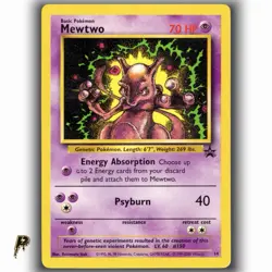 2000 Pokemom First Movie Mewtwo #14 Black Star Promo HP - Image 1