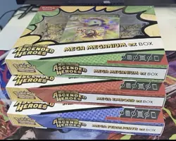 Pokemon TCG Ascended Heroes Mega ex Box Set of 3 - Meganium Emboar Feraligatr - Image 2