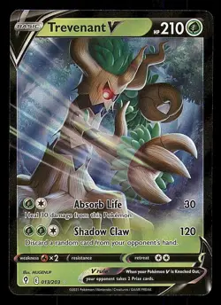 TREVENANT V 013/203 HOLO V RARE EVOLVING SKIES POKEMON NEAR MINT - Image 1