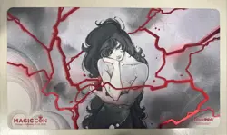 Ultra Pro MagicCon 2025⚡ FOIL Lightning Bolt Playmat by Peach Momoko - Image 1