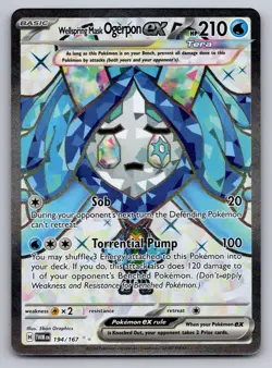 Wellspring Mask Ogerpon ex 194/167 Ultra Rare Twilight Masquerade Near Mint - Image 1