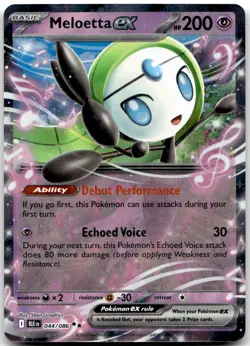 Meloetta ex 044/086 Holo Double Rare Black Bolt Pokemon Near Mint - Image 1