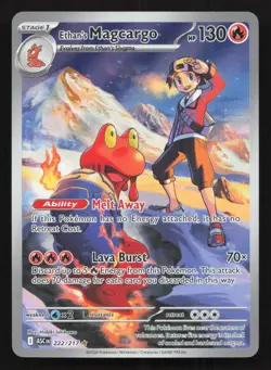 Ethan's Magcargo 222/217 Ascended Heroes Illustration Rare Pokemon Near Mint - Image 1