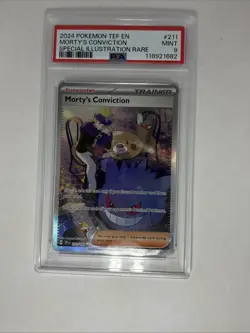 Morty's Conviction 211/162 SIR Temporal Forces Pokemon PSA 9 - Image 1