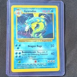 Pokemon Gyarados 6/102 Base Set Holo Rare 1999 EN 100HP Pokemon TCG - Image 1