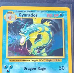 Pokemon Gyarados 6/102 Base Set Holo Rare 1999 EN 100HP Pokemon TCG - Image 2