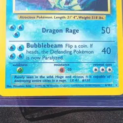 Pokemon Gyarados 6/102 Base Set Holo Rare 1999 EN 100HP Pokemon TCG - Image 3
