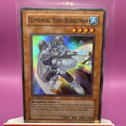 Yu-Gi-Oh Elemental Hero Bubbleman YSDJ-EN017 Super Rare 1st Edition LP - Image 1