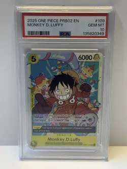 Monkey D. Luffy 500 Years In The Future SR OP07-109 One Piece PSA 10 English - Image 1