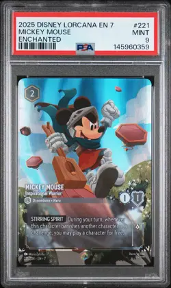2025 Disney Lorcana EN 7-Archazia's Island Mickey Mouse PSA 9 #221 - Image 1
