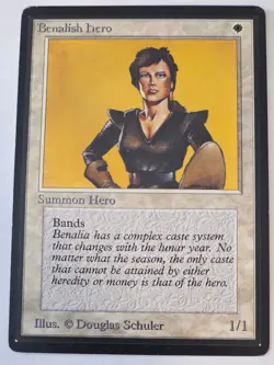 MTG - Benalish Hero MP - Beta Limited Edition - Image 1