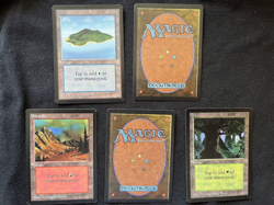 Magic the Gathering All Five Basic Lands BETA Never Played h - Image 1