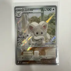 Pokemon TCG Cinccino 153/086 Black Bolt Illustration Rare Holo Card NM- - Image 1