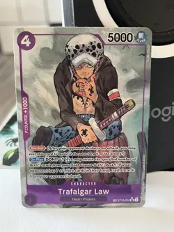 Bandai One Piece Card Game Trafalgar Law ST10-010 Treasure Rare SR Foil - Image 2