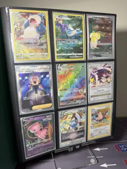 Pokemon Trading Card Game Lot 19 Holo Full Art Snorlax Vaporeon Fidough + Binder - Image 1