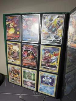 Pokemon Trading Card Game Lot 19 Holo Full Art Snorlax Vaporeon Fidough + Binder - Image 2