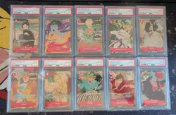 One Piece TCG Card Game 2024 English Version 1st Anniversary Complete Set PSA 10 - Image 1