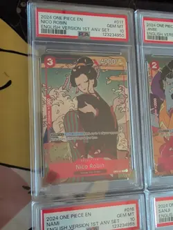 One Piece TCG Card Game 2024 English Version 1st Anniversary Complete Set PSA 10 - Image 2