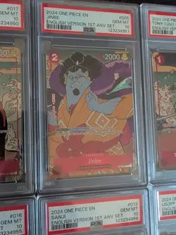 One Piece TCG Card Game 2024 English Version 1st Anniversary Complete Set PSA 10 - Image 3