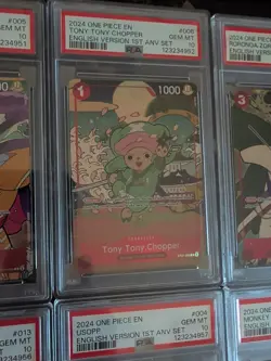 One Piece TCG Card Game 2024 English Version 1st Anniversary Complete Set PSA 10 - Image 4