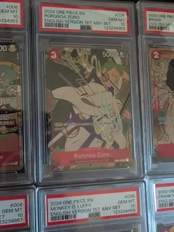 One Piece TCG Card Game 2024 English Version 1st Anniversary Complete Set PSA 10 - Image 5