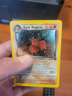 Dark Dugtrio 6/82 2000 Team Rocket 1st Edition Holo Rare Pokemon Card (SWIRL) - Image 3