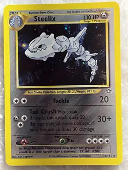 Pokemon TCG Steelix Neo Genesis Holo Card 15/111 Ken Sugimori 2000 English - Image 1