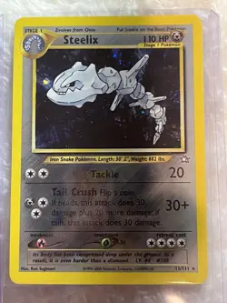 Pokemon TCG Steelix Neo Genesis Holo Card 15/111 Ken Sugimori 2000 English - Image 3