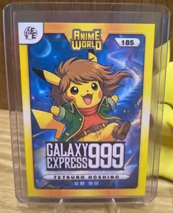 Pikachu Cosplay - Harlock & Tetsuro Hoshino - 2 Card Lot - Holo - #189 #185- NM - Image 3