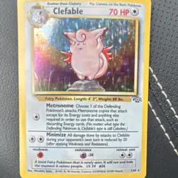 Pokemon Clefable Jungle Unlimited Holo Rare 01/64 Stage 1 1999 TCG Card - Image 1