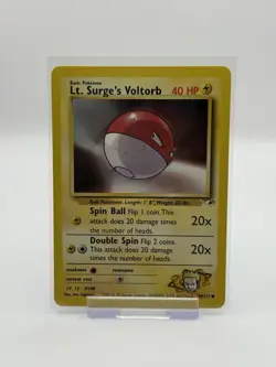 Lt. Surge's Voltorb Gym Heroes 84/132 NM Pokemon Card Vintage WOTC - Image 1